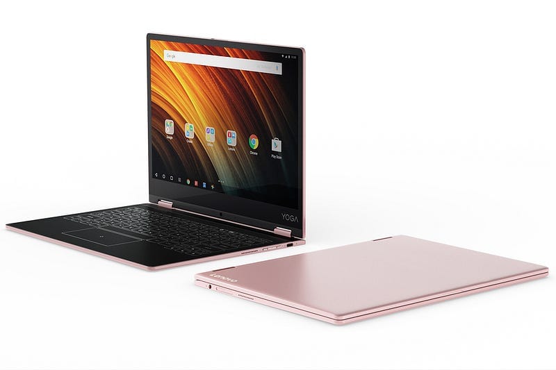New: Lenovo’s Yoga A12 is a cheap Android laptop available in Rose Gold