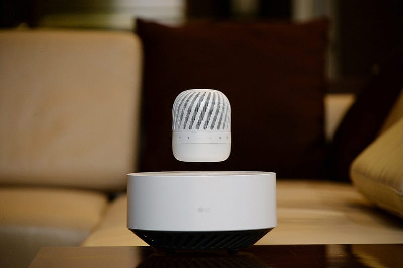 LG announces levitating, toilet-cleaning Bluetooth speaker